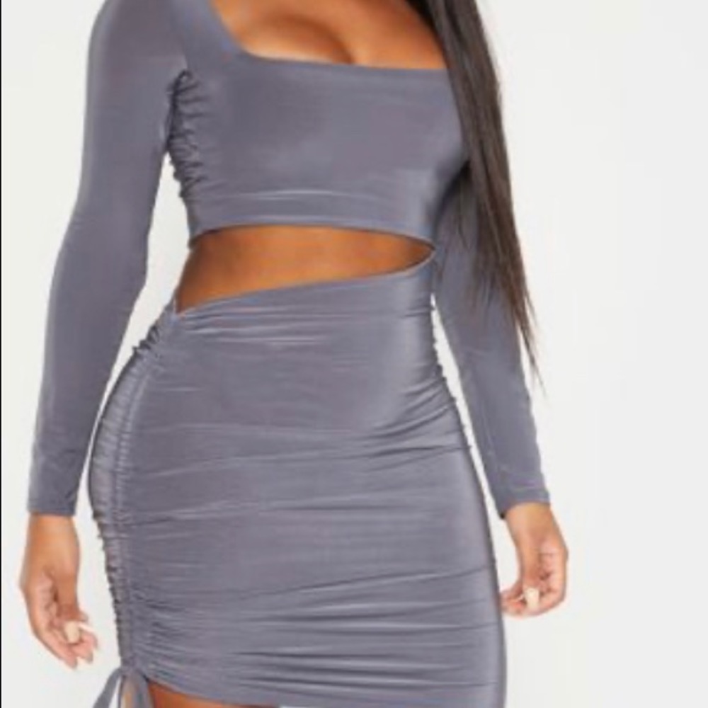 long sleeve cut out slide pretty dress